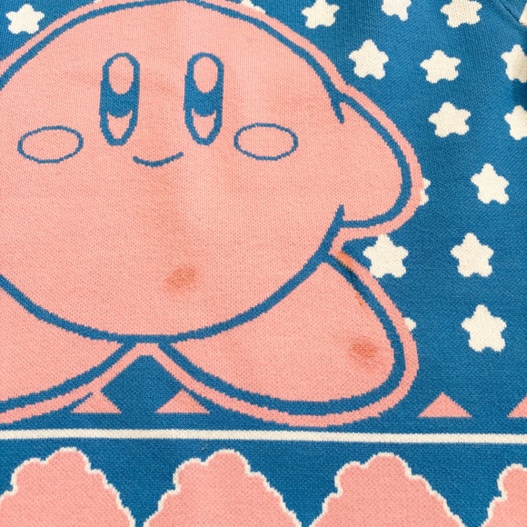 Kirby Intarsia Holiday Sweater Nintendo Unisex Boxlunch Exlusive Size M - Picture 3 of 6